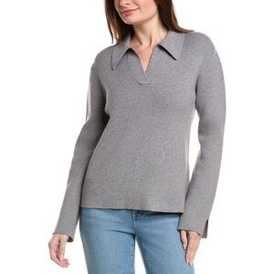 English Factory Womens  Collared Sweater, Grey